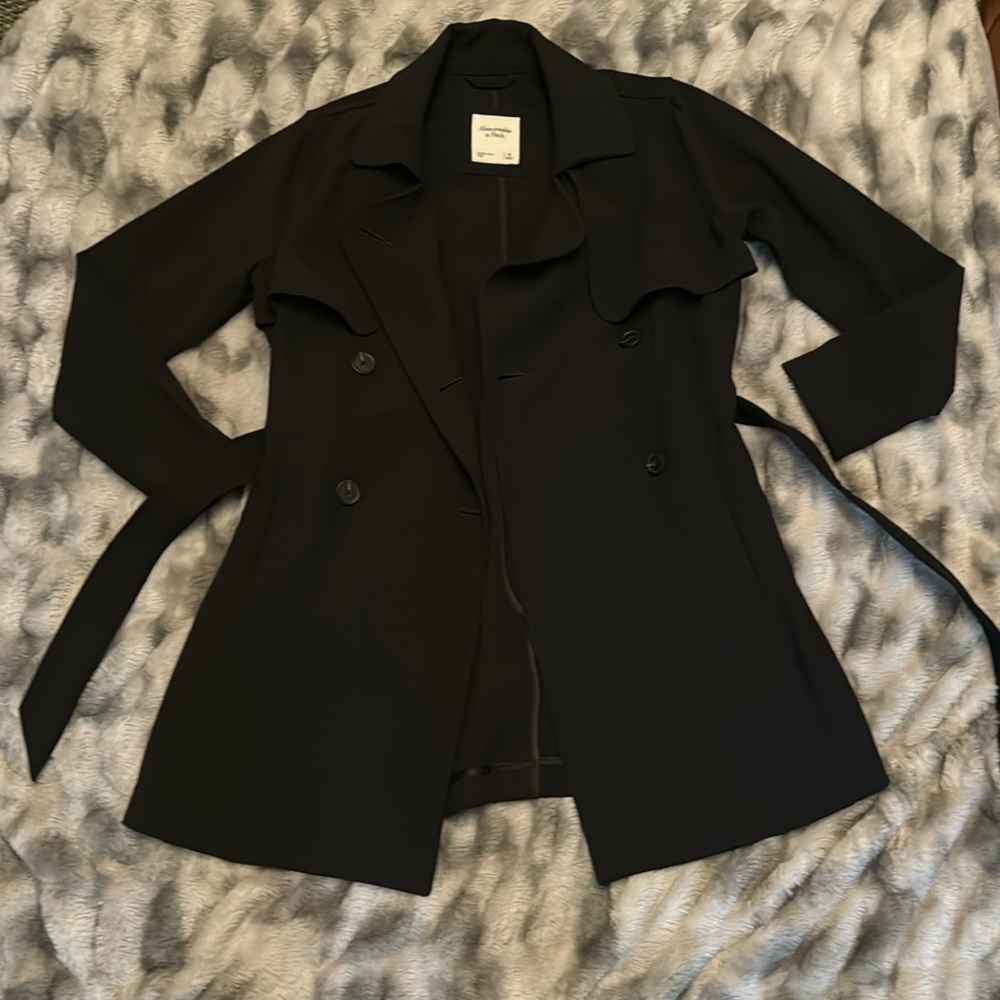 Abercrombie & Fitch Women’s Black Pea Coat, Size M, Like New